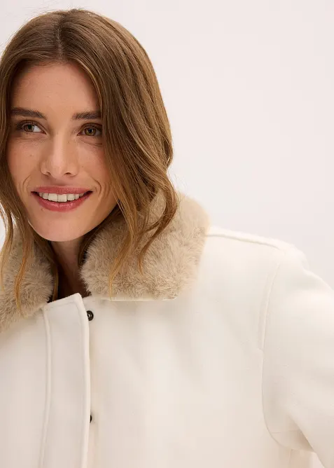 Vinterjakke i ullstil, bonprix