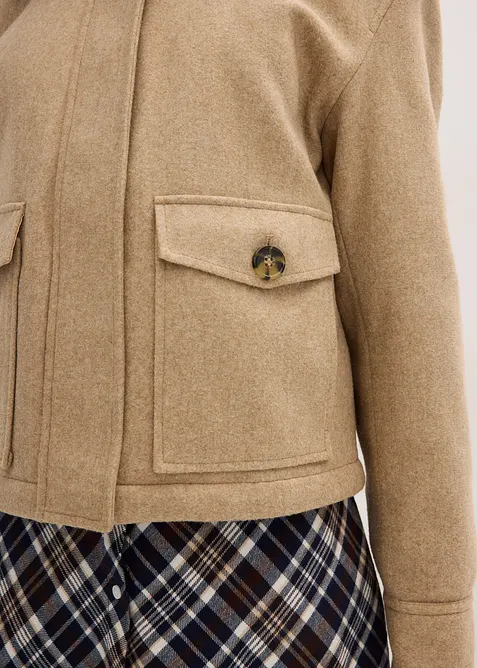 Vinterjakke i ullstil, bonprix