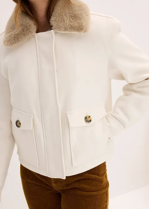 Vinterjakke i ullstil, bonprix