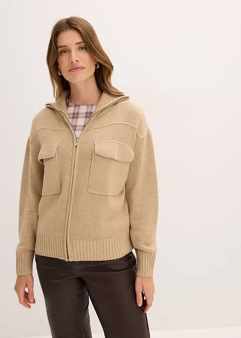 Oversized strikkejakke, bonprix