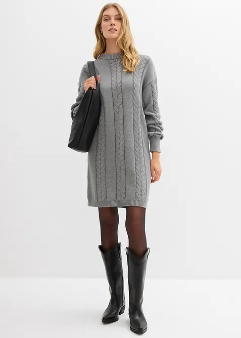 Strikket kjole i 100% bomull, bonprix