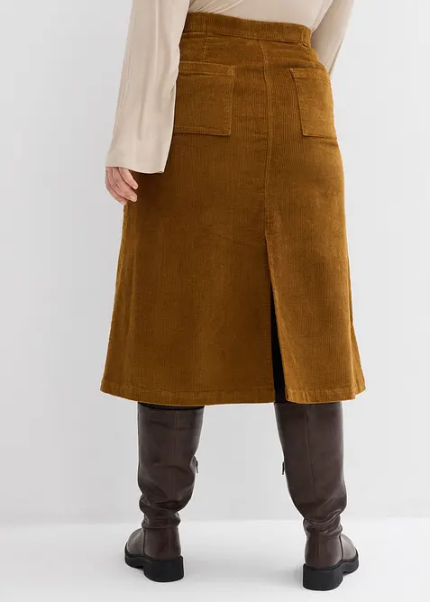 Skjørt i kordfløyel, bonprix