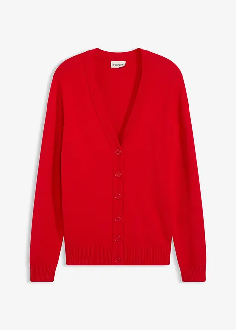 Lang strikkejakke av myk viskosemiks, bonprix