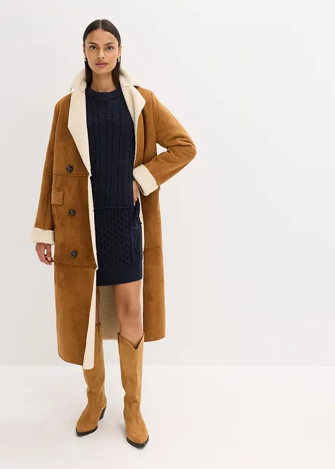 Strikkekjole med flettemønster, bonprix