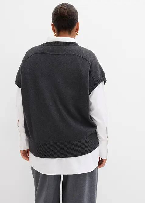 Strikket vest i 100% bomull, bonprix