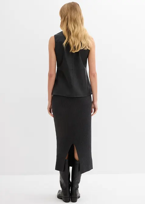 Strikket skjørt i 100% bomull, bonprix