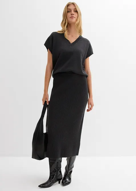 Strikket vest i 100% bomull, bonprix