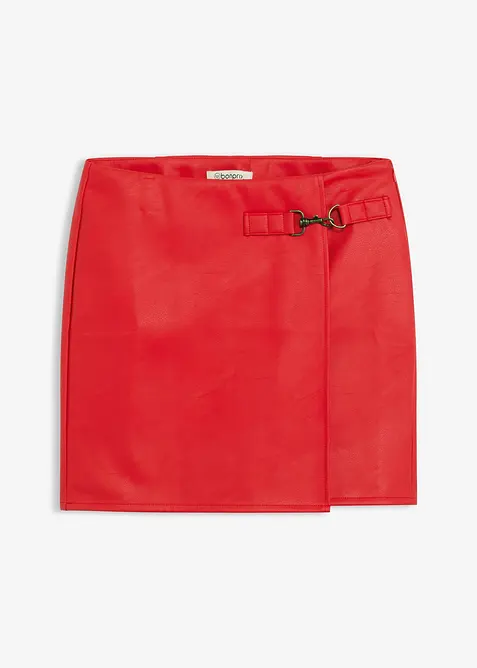 Skjørt i imitert skinn, bonprix