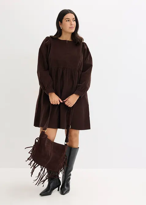 Kordfløyelkjole av bomull, bonprix