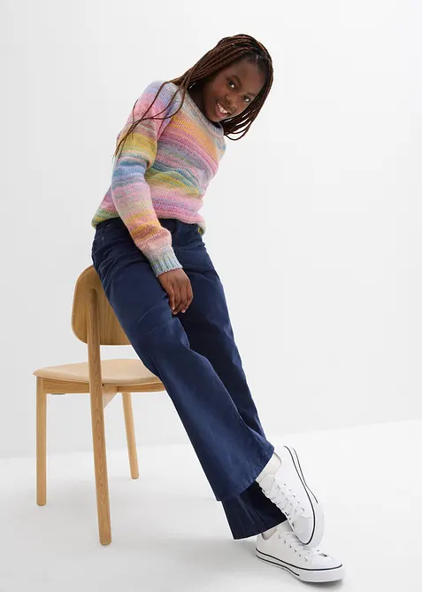 Myk kordfløyelsbukse i resirkulerbar, økologisk bomull med elastan, bonprix