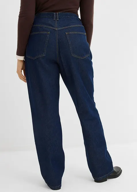 Straight Jeans, High Waist, Long av økologisk bomull, bonprix
