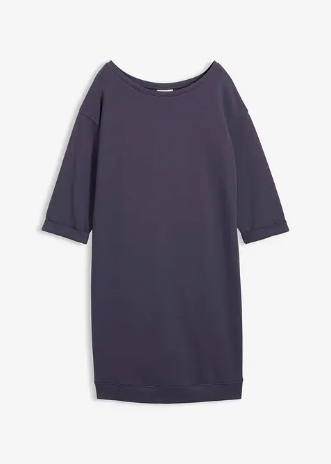 Sweatshirtkjole, 3/4-lange ermer, mykt flosset innside, bonprix