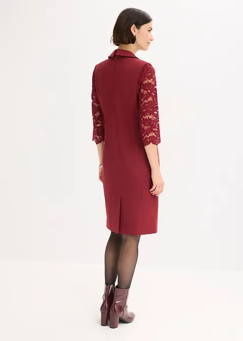 Blazer-kjole med blondeermer, bonprix