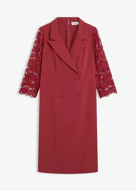 Blazer-kjole med blondeermer, bonprix