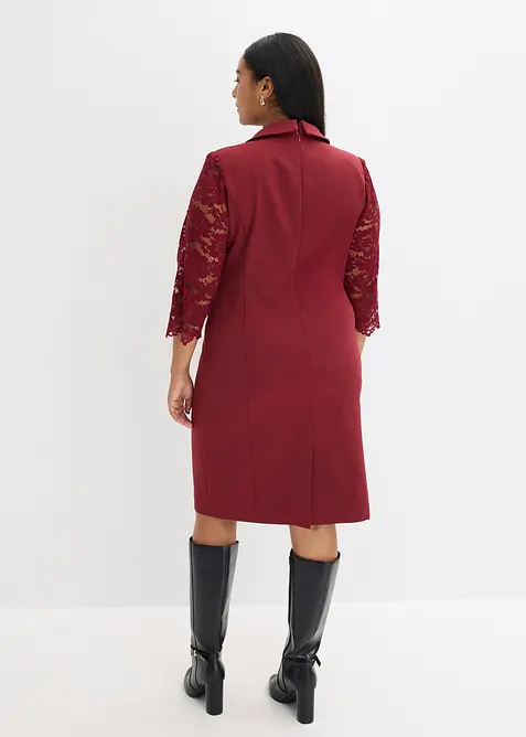 Blazer-kjole med blondeermer, bonprix