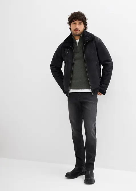 Slim fit-jeans i lett materiale med stretch, Straight, bonprix