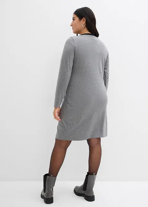 Jerseykjole med V-hals (2-pack), bonprix