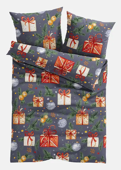 Sengesett med julegavemønster, bonprix