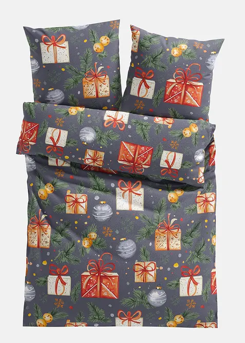 Sengesett med julegavemønster, bonprix