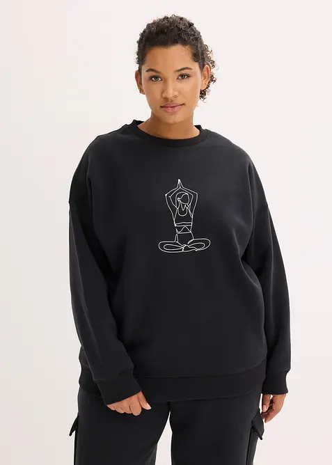 Varmende, oversized sweatshirt, hurtigtørkende, bonprix