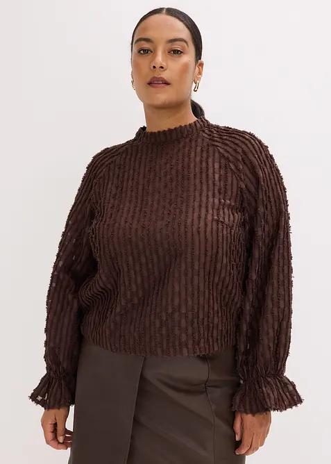 Bluse av strukturert materiale, bonprix