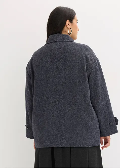 Lang losjakke i ullstil, bonprix