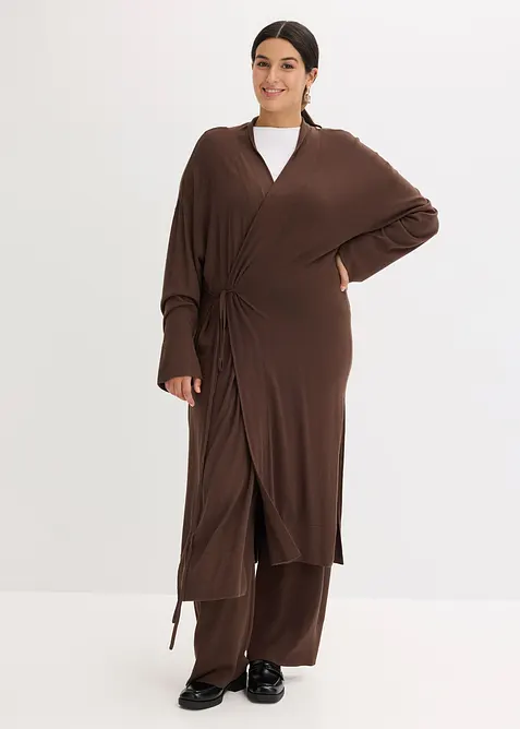 Strikket kåpe av myk viskosemiks, bonprix