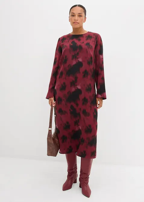 Midikjole i sateng, bonprix