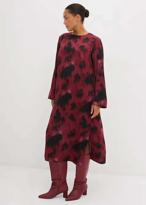 Midikjole i sateng, bonprix