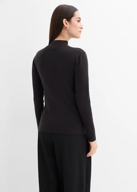 Finstrikket jakke i myk viskosemiks, bonprix