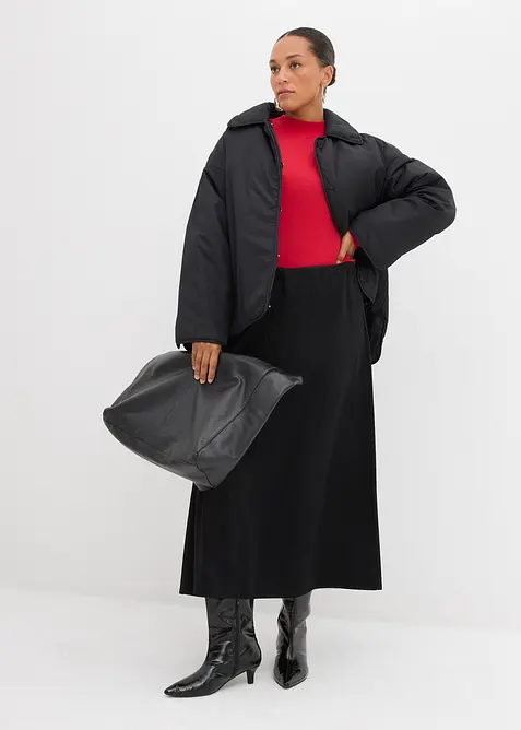 Ribbestrikket topp med rynking, bonprix