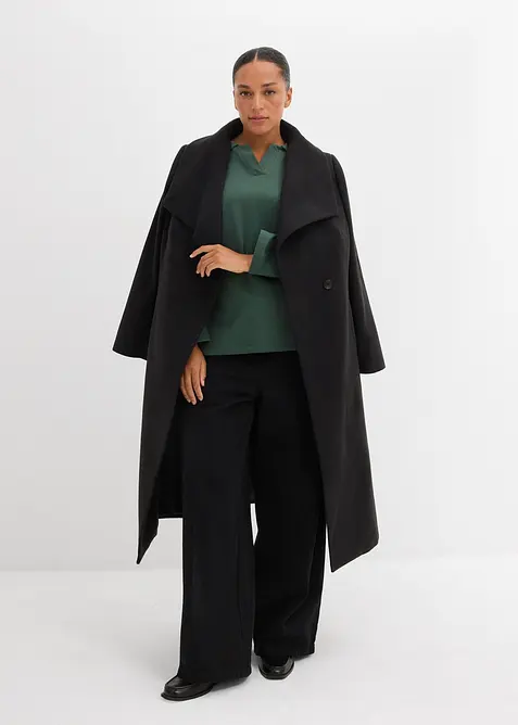 Sweatshirt i &oslash;kologisk bomull med krage, bonprix