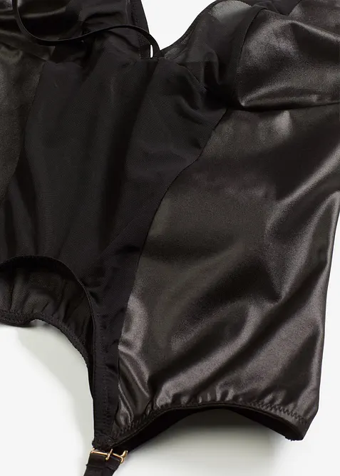 Korsett med strømpeholder + stringtruse (2-delt sett), bonprix