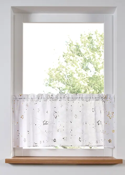 Gardinkappe med skinnende stjerner, bonprix
