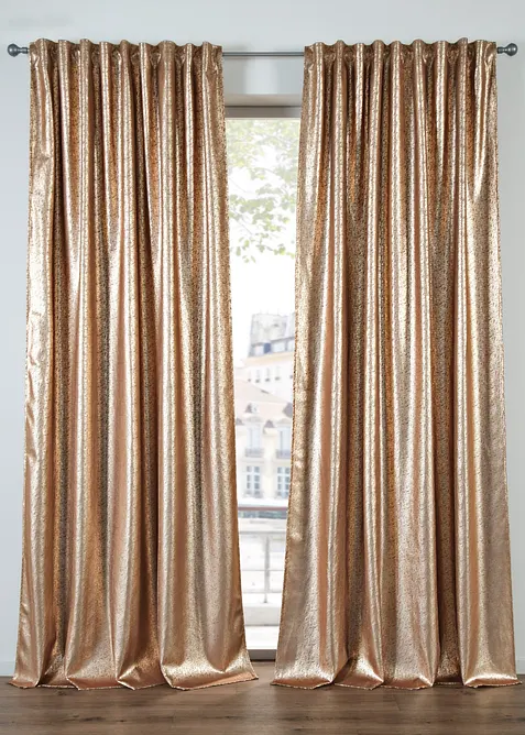 Fløyelsgardin med glans, fås også i ekstra lang (1-pack), bonprix