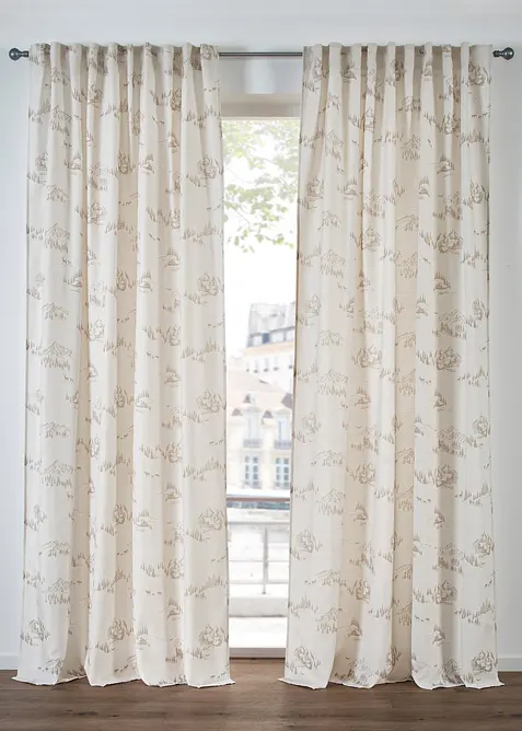 Gardin med vinterlandskap, fås også i ekstra lang (1-pack), bonprix