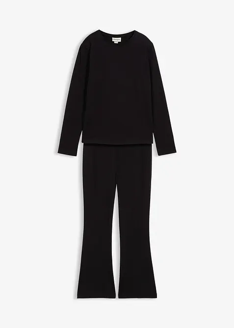 Langermet topp og jerseybukse (2-delt sett), bonprix