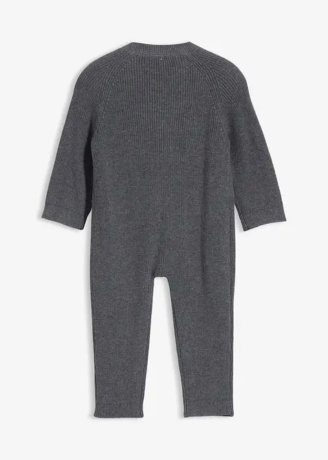 Strikket overall av 100% økologisk bomull, bonprix