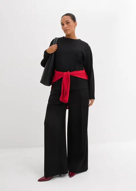 Langermet topp i Punto di Roma-materiale, bonprix