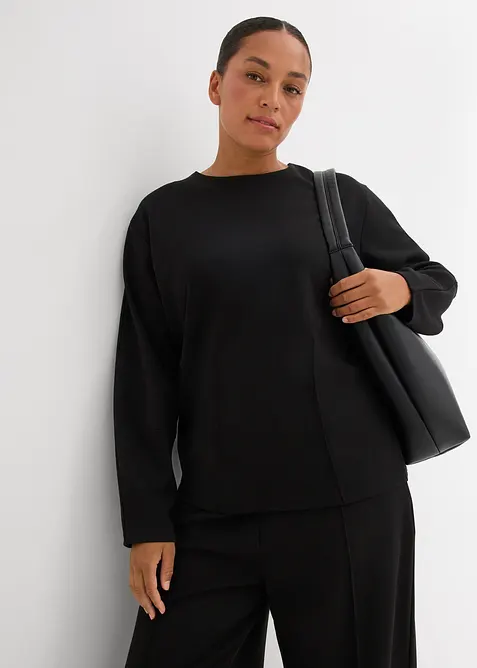 Langermet topp i Punto di Roma-materiale, bonprix