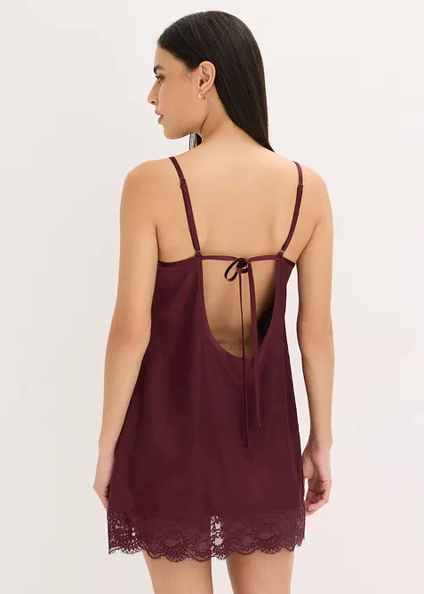 Neglisj&eacute; i sateng med fin glans, bonprix