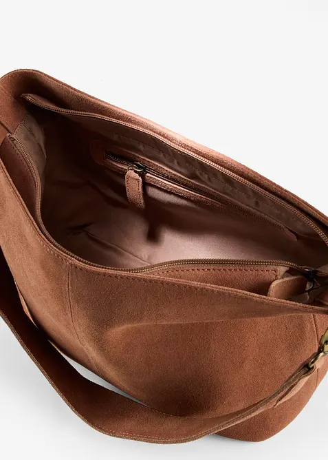 Håndveske i imitert semsket skinn, bonprix