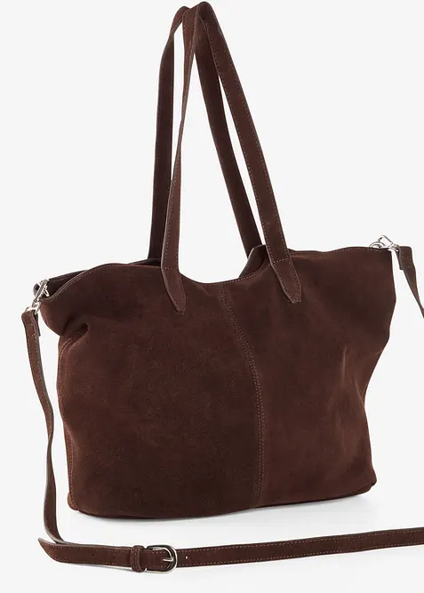 Shopper i semsket skinn, bonprix