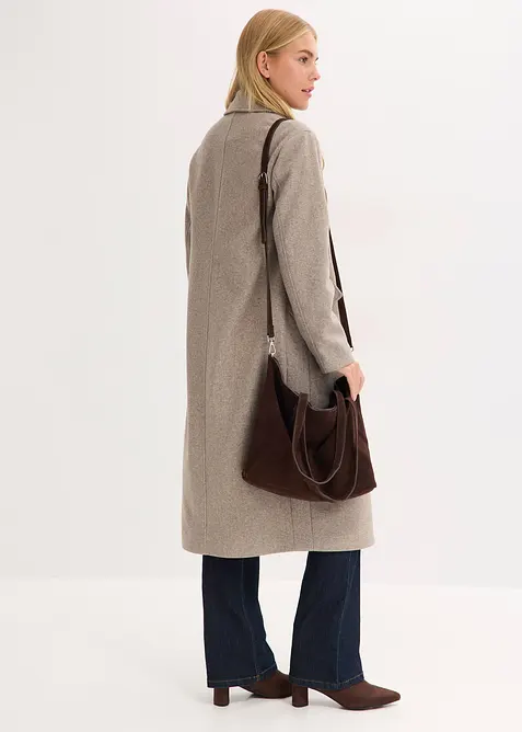 Shopper i semsket skinn, bonprix