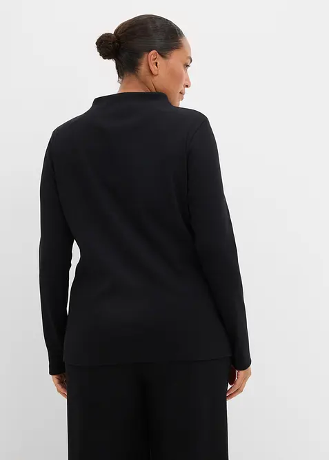 Langermet topp i ribbemateriale, bonprix