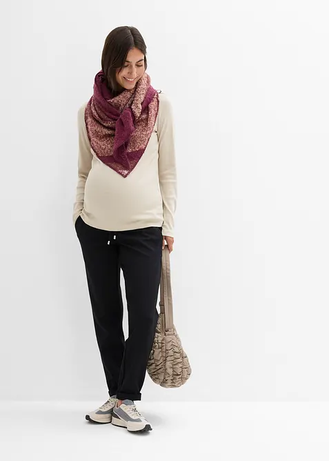 Pull on-mammabukse i Punto di Roma-materiale med elastisk linning, bonprix