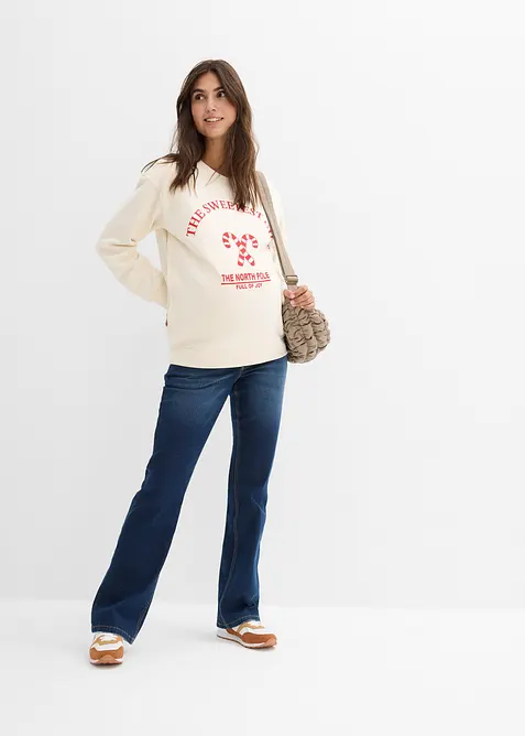 Mamma- og ammesweatshirt av myk økologisk bomull, bonprix