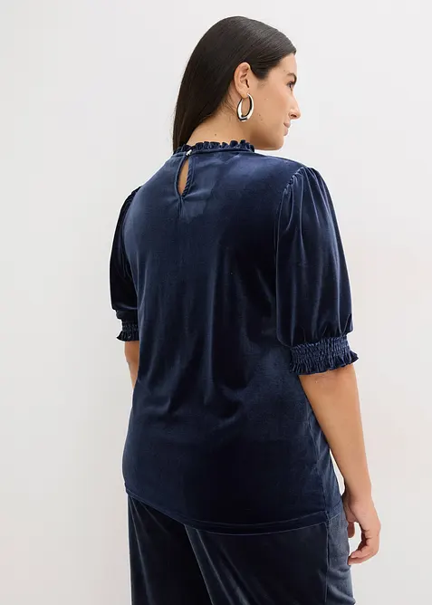 Topp i myk fløyel, bonprix