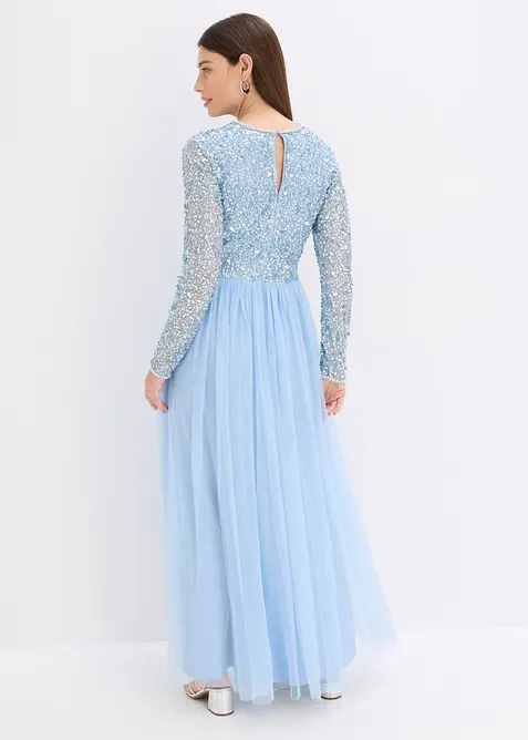 Maxikjole med paljettbroderi, bonprix