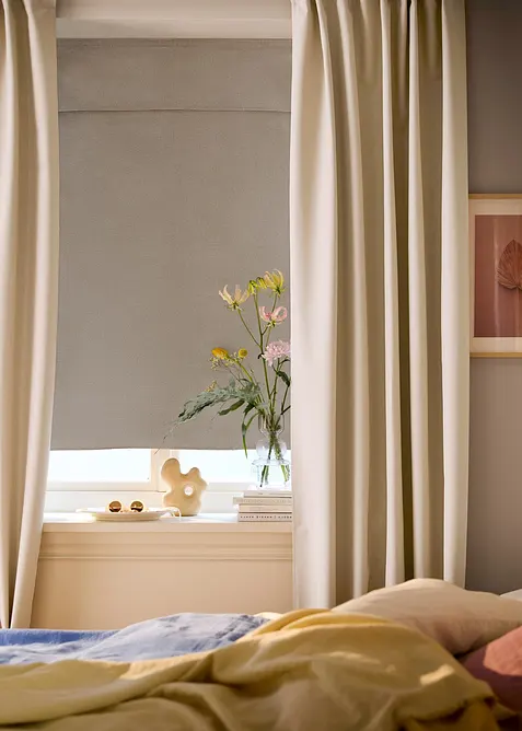 Mørkleggingsgardin i strukturmateriale (1-pack), bonprix